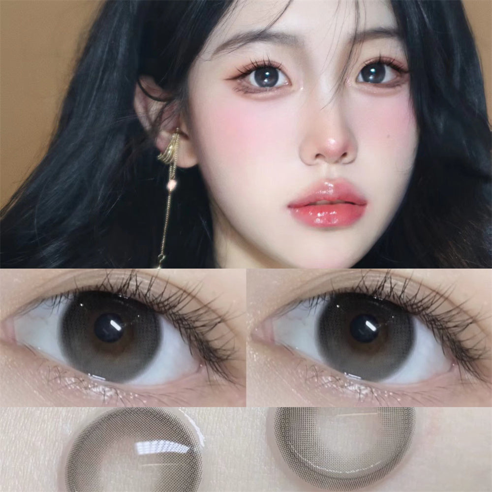 Morningcon Manchu saffron Colored Contact Lenses For Eyes Half Yearly 2pcs