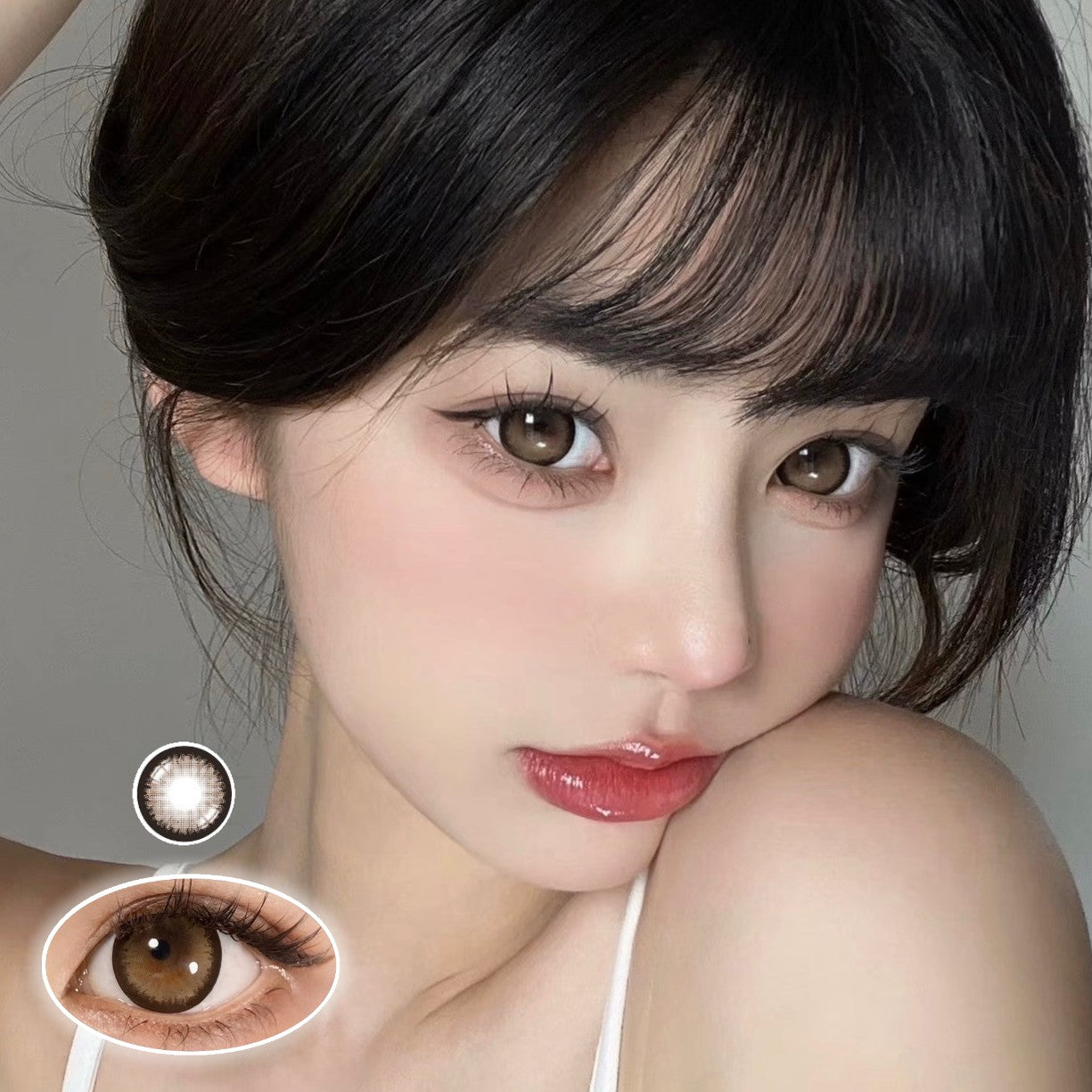 Morningcon Black currant blue Colored Contact Lenses For Eyes Half Yearly 2pcs