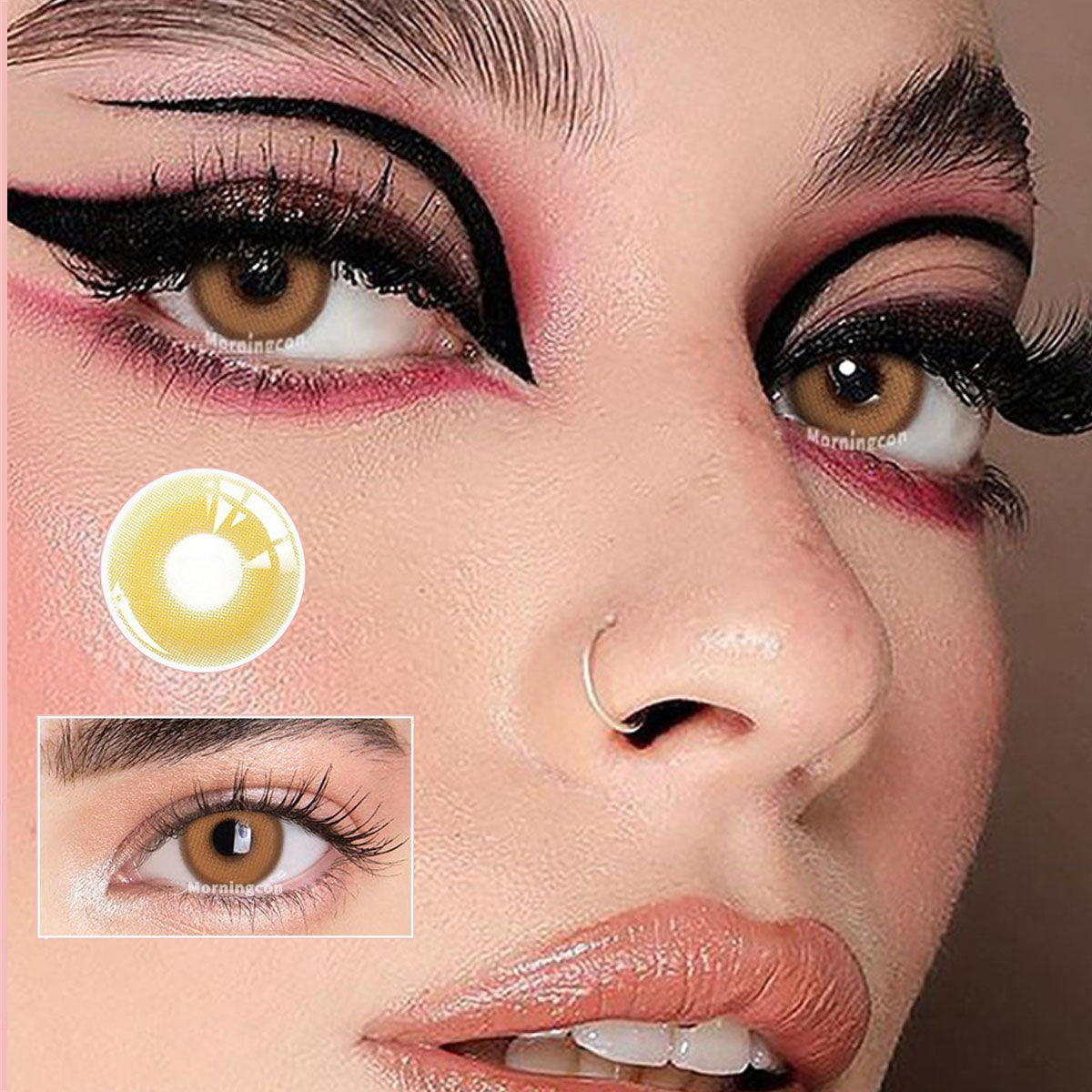 Morningcon pixie Colored Contact Lenses For Eyes Half Yearly 2pcs