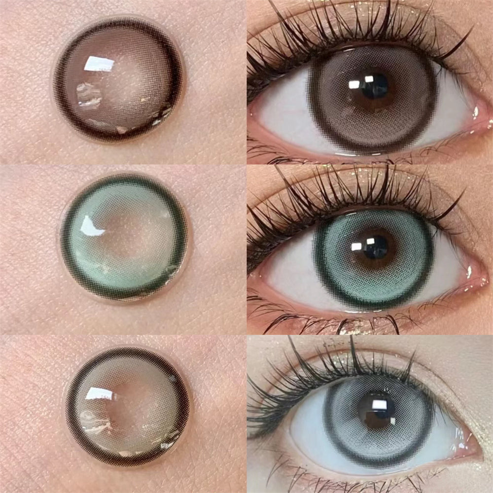 Morningcon Milk-flavored pearls Colored Contact Lenses For Eyes Half Yearly 2pcs