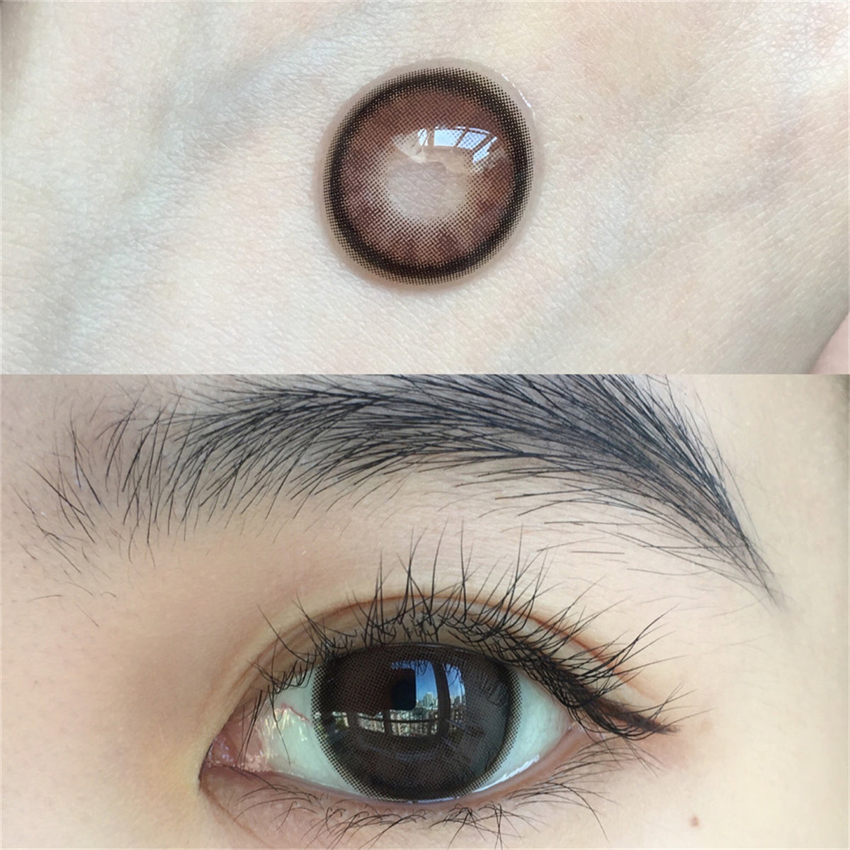 Morningcon Water light almonds Colored Contact Lenses For Eyes Half Yearly 2pcs