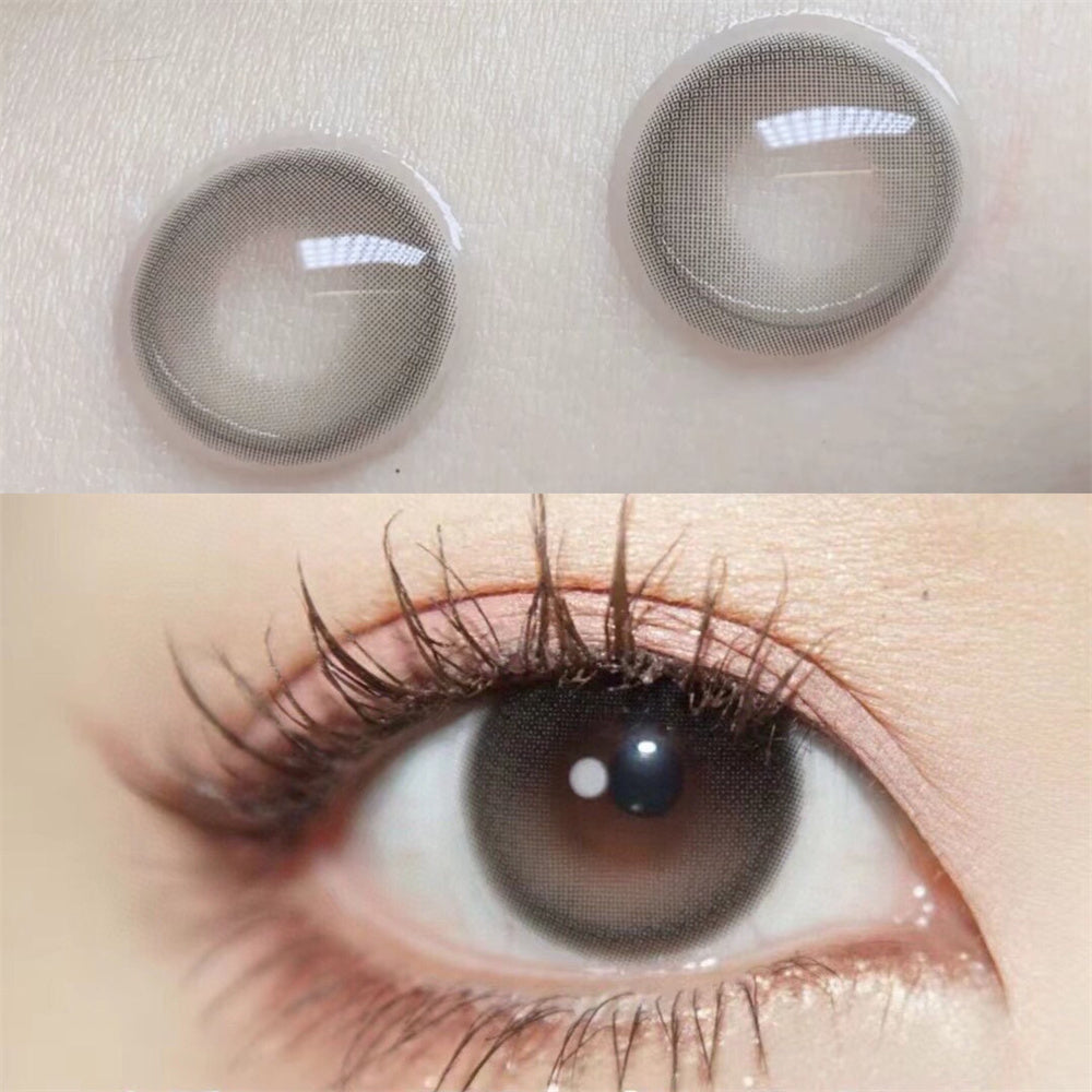 Morningcon Manchu saffron Colored Contact Lenses For Eyes Half Yearly 2pcs