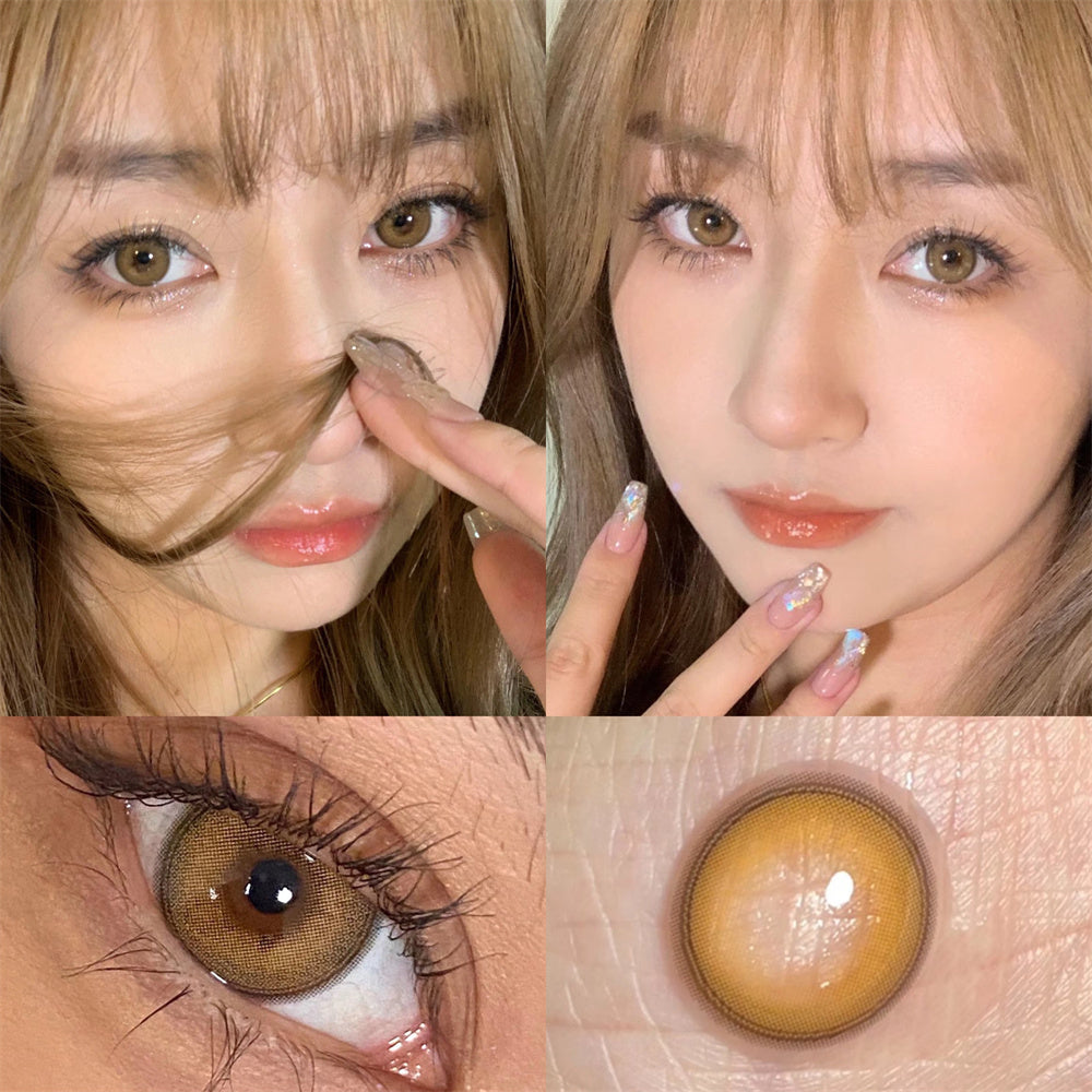 Morningcon Egg Colored Contact Lenses For Eyes Half Yearly