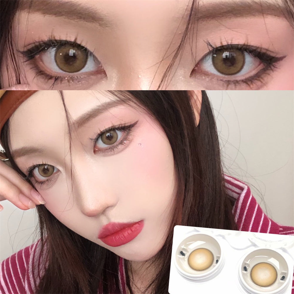 Morningcon Egg Colored Contact Lenses For Eyes Half Yearly