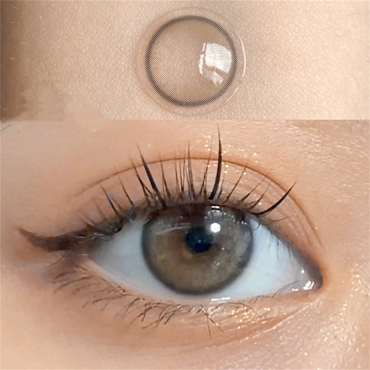 Morningcon Fog Pearls Colored Contact Lenses For Eyes Half Yearly 2pcs