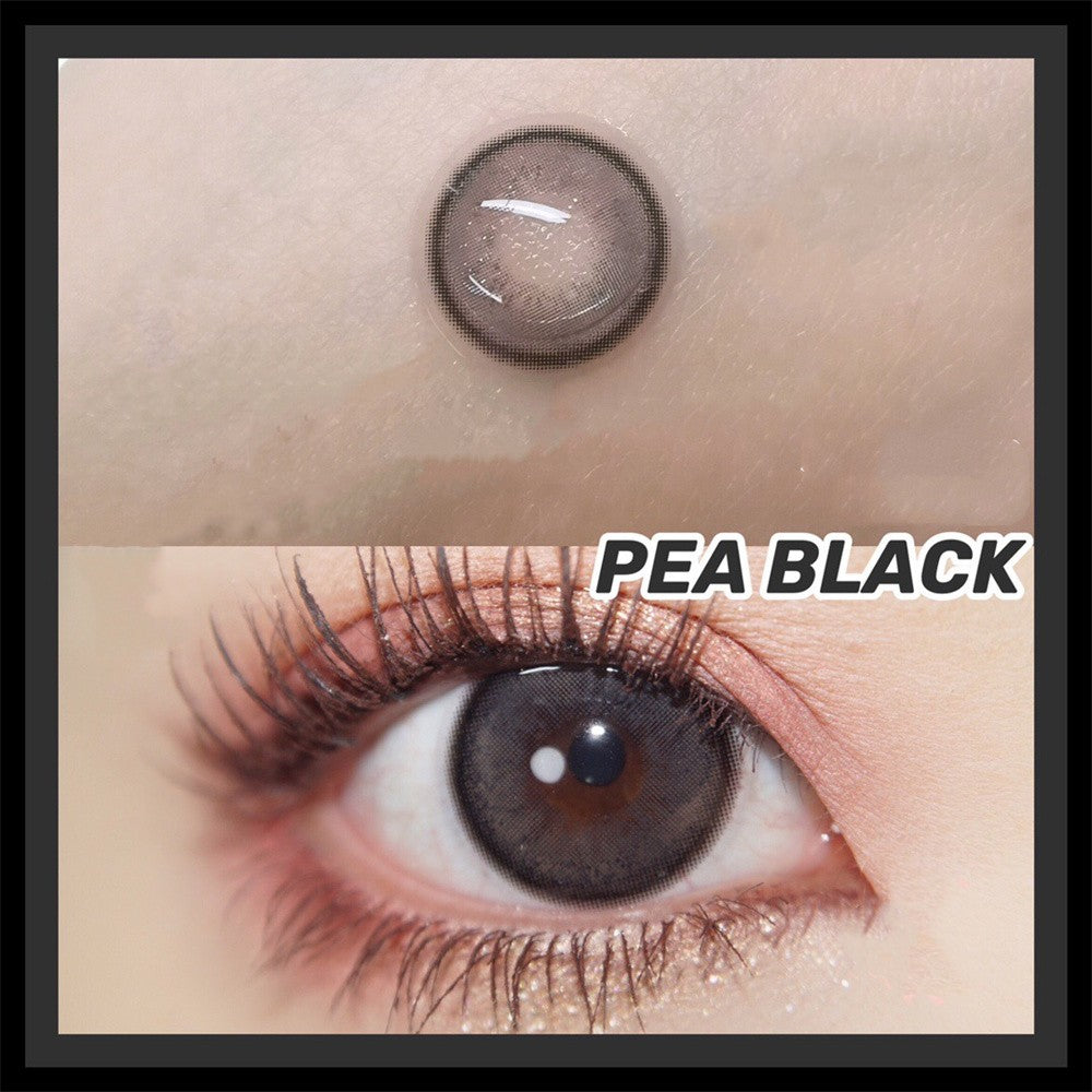 Morningcon Little Black Wood Colored Contact Lenses For Eyes Half Yearly 2pcs
