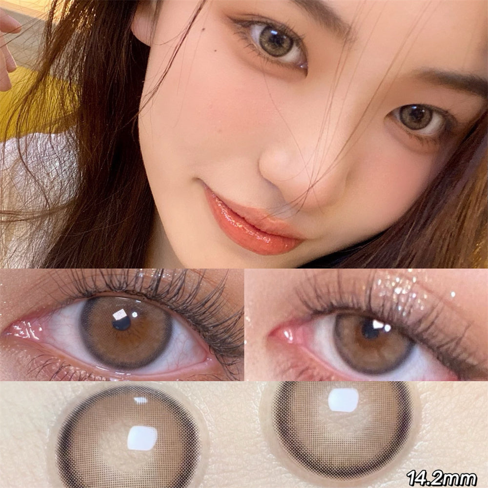 Morningcon Blossom honey Colored Contact Lenses For Eyes Half Yearly 2pcs