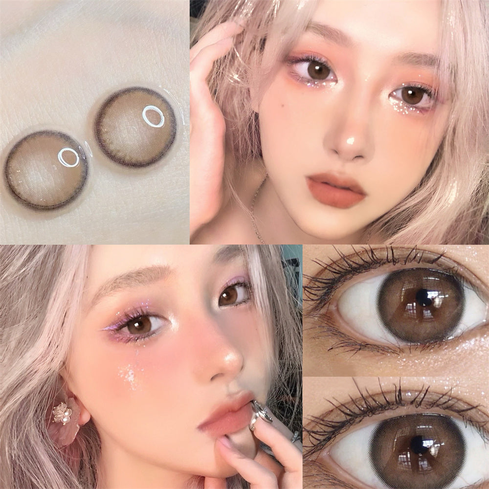 Morningcon Blossom honey Colored Contact Lenses For Eyes Half Yearly 2pcs