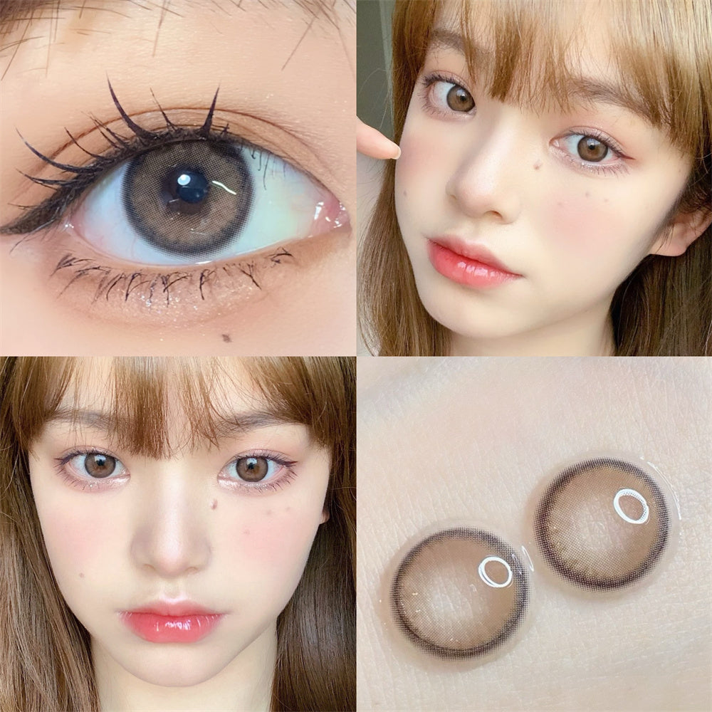 Morningcon Blossom honey Colored Contact Lenses For Eyes Half Yearly 2pcs
