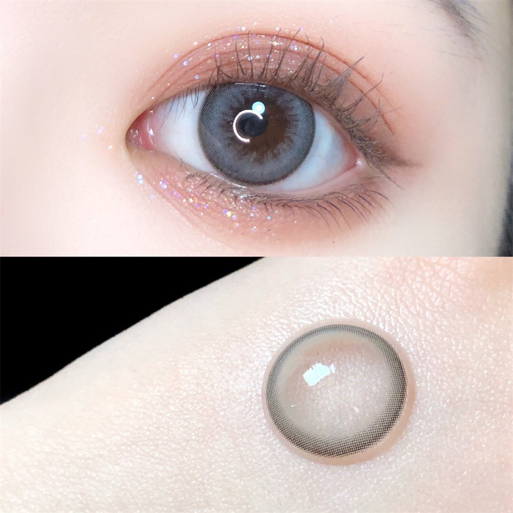 Morningcon Tea Ash Colored Contact Lenses For Eyes Half Yearly 2pcs