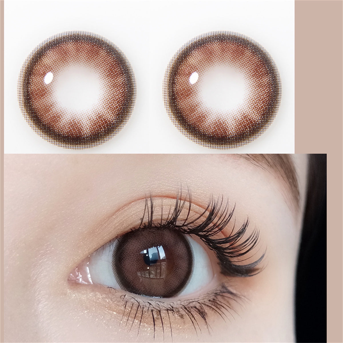 Morningcon Water light almonds Colored Contact Lenses For Eyes Half Yearly 2pcs