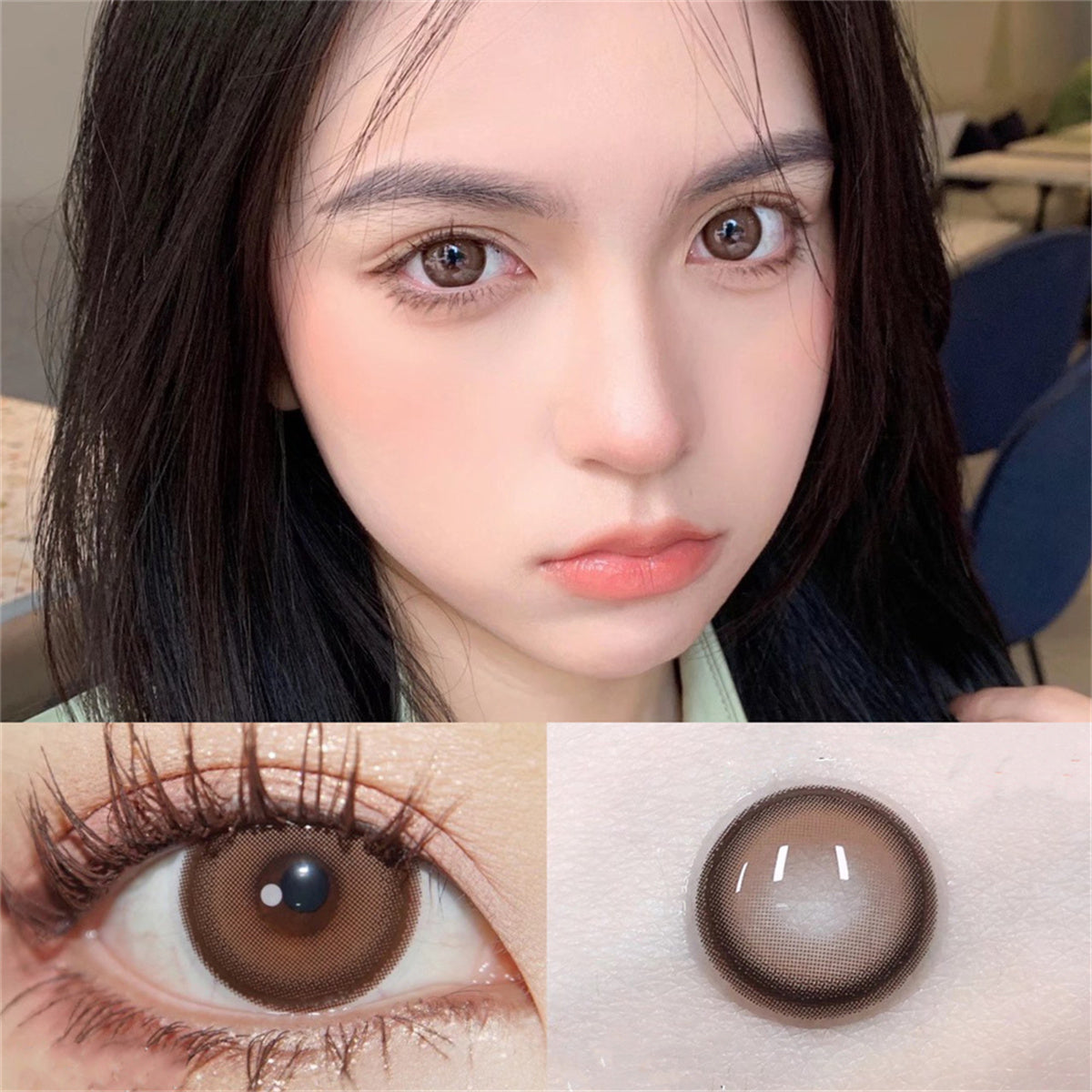 Morningcon Tiramisu Colored Contact Lenses For Eyes Half Yearly 2pcs