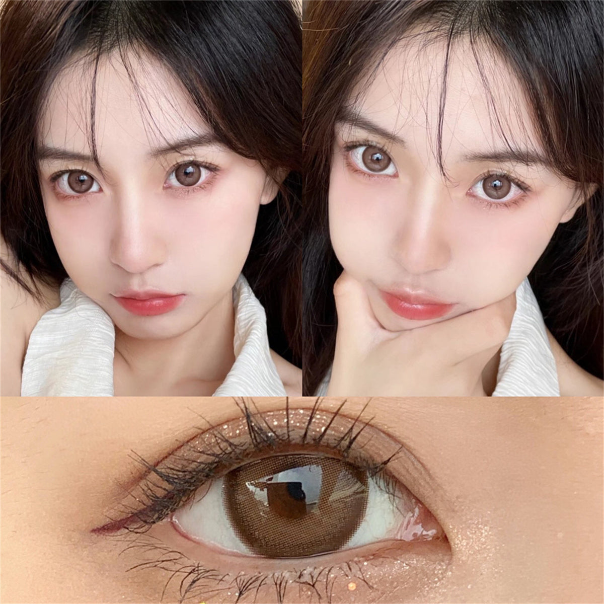 Morningcon Tiramisu Colored Contact Lenses For Eyes Half Yearly 2pcs