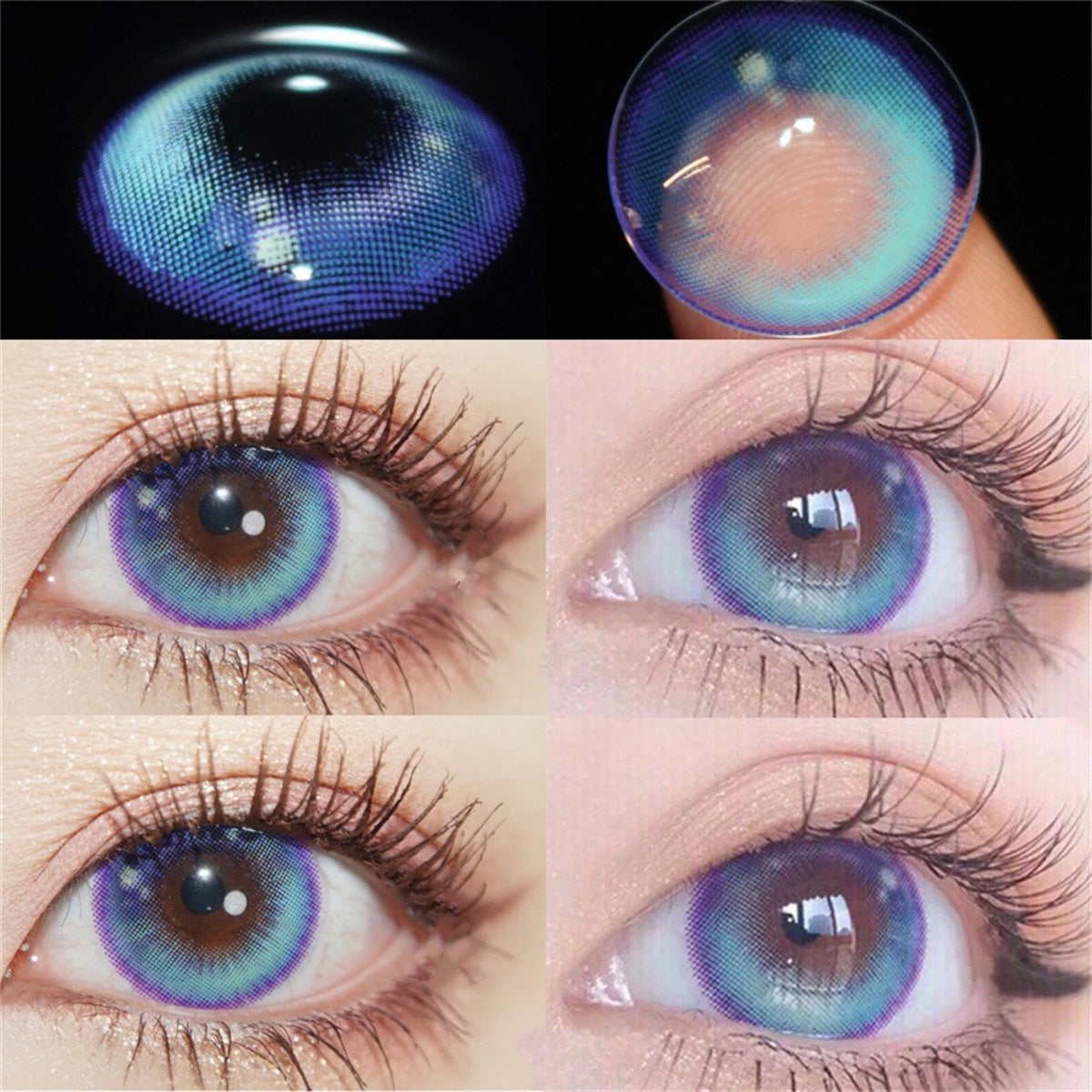 Morningcon Tear powder Colored Contact Lenses For Eyes Half Yearly 2pcs