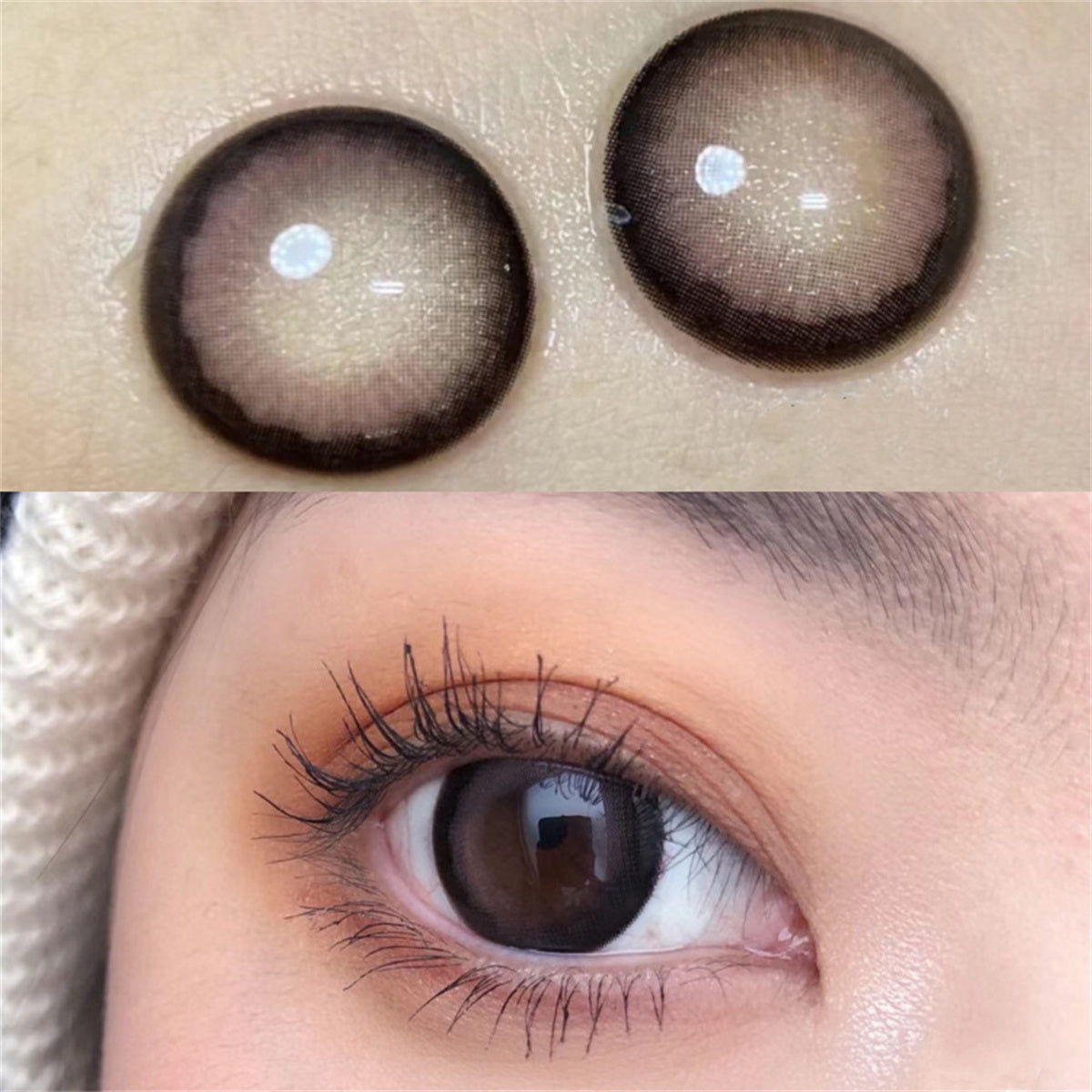 Morningcon Bloom Rose Colored Contact Lenses For Eyes Half Yearly 2pcs