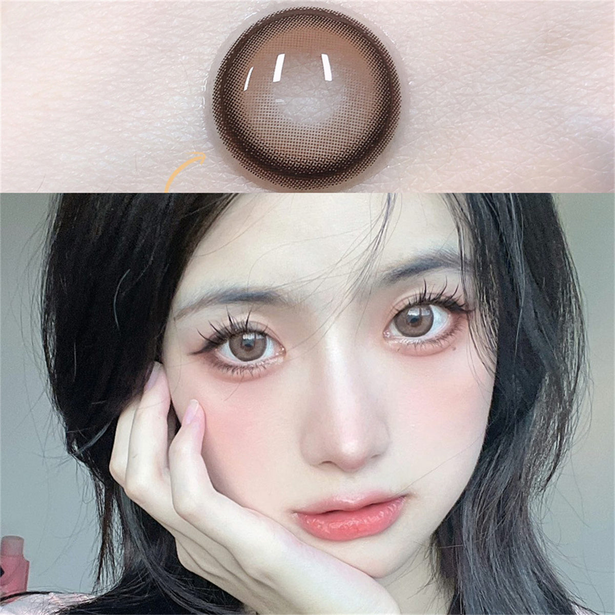 Morningcon Tiramisu Colored Contact Lenses For Eyes Half Yearly 2pcs