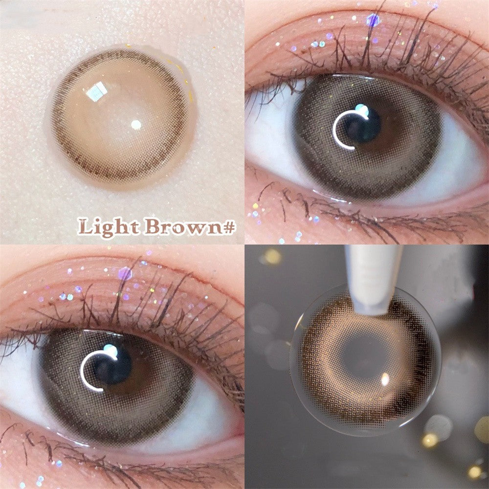 Morningcon Silver and gray Colored Contact Lenses For Eyes Half Yearly 2pcs