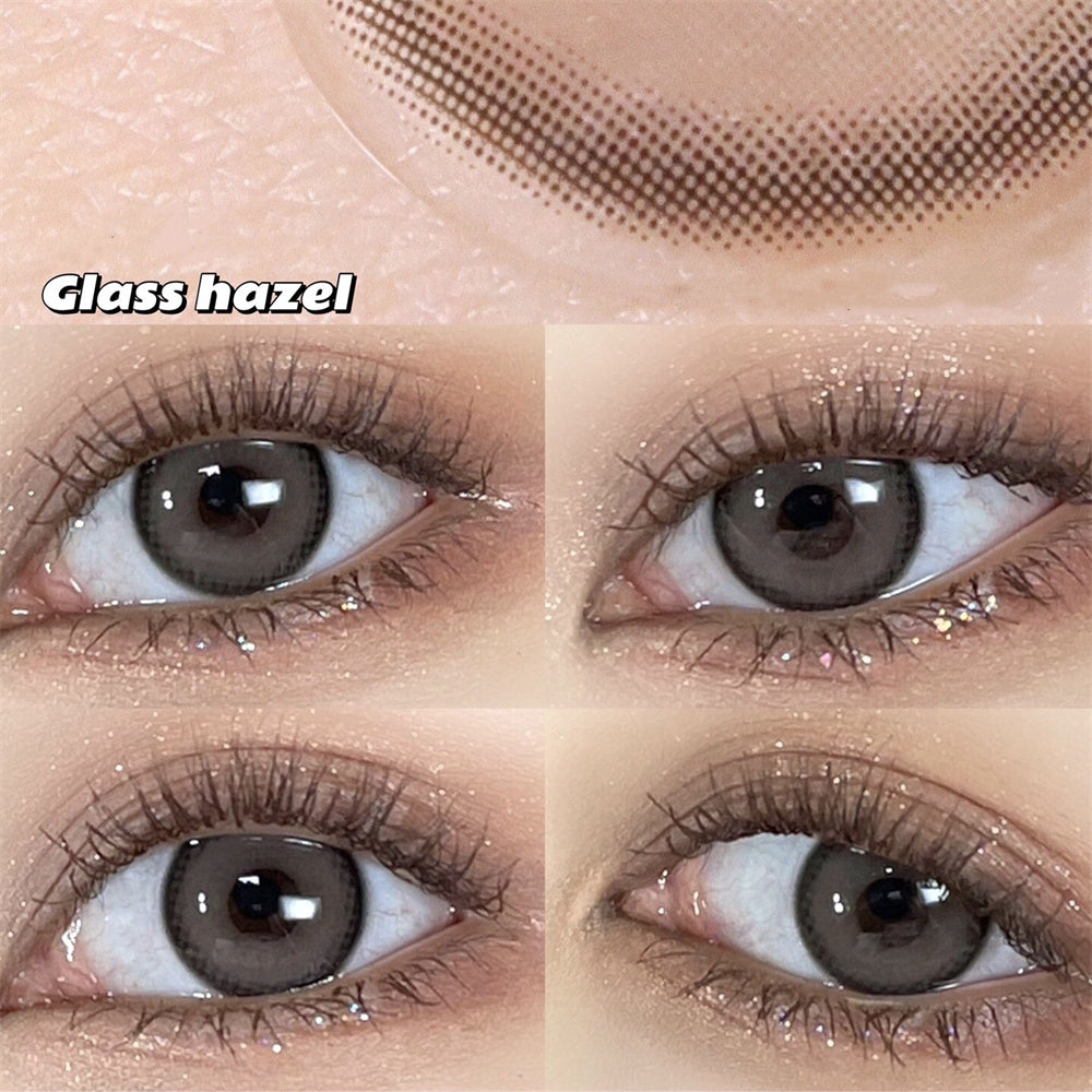 Morningcon Glass beads Colored Contact Lenses For Eyes Half Yearly 2pcs