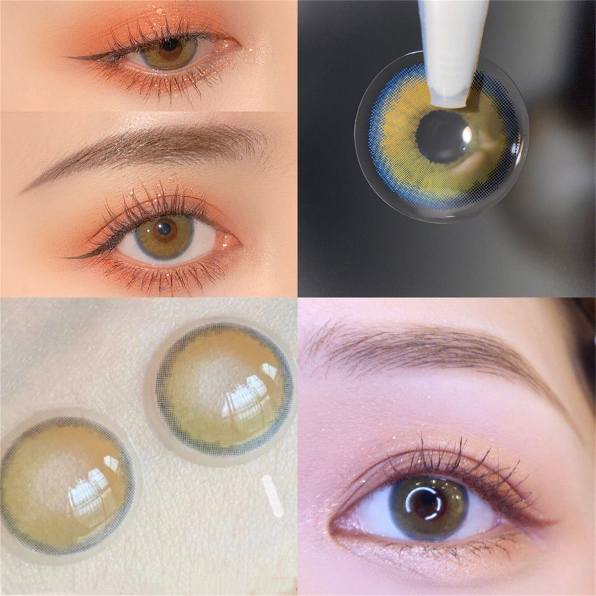 Morningcon Earth Colored Contact Lenses For Eyes Half Yearly 2pcs