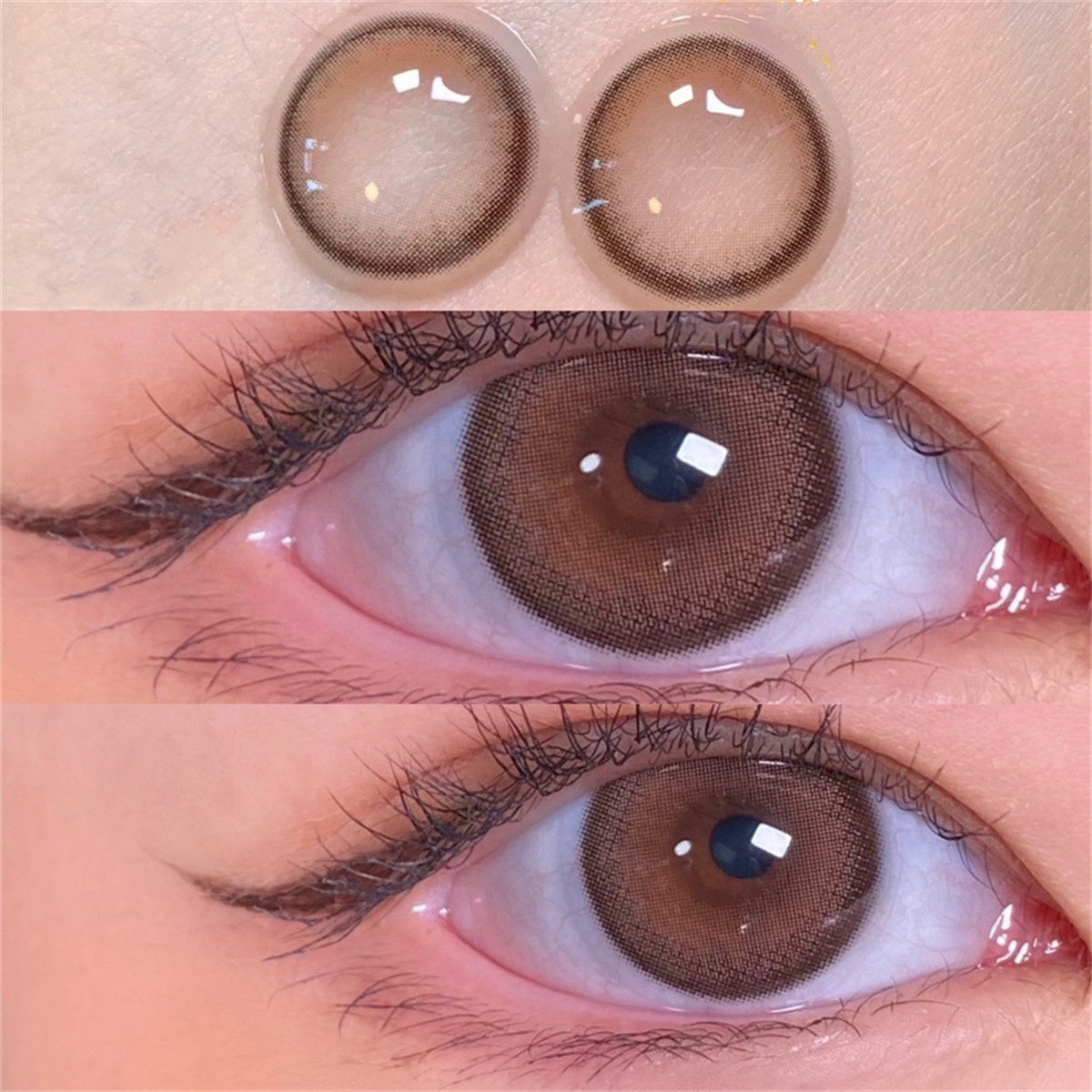 Morningcon Yogurt Putty Colored Contact Lenses For Eyes Half Yearly 2pcs