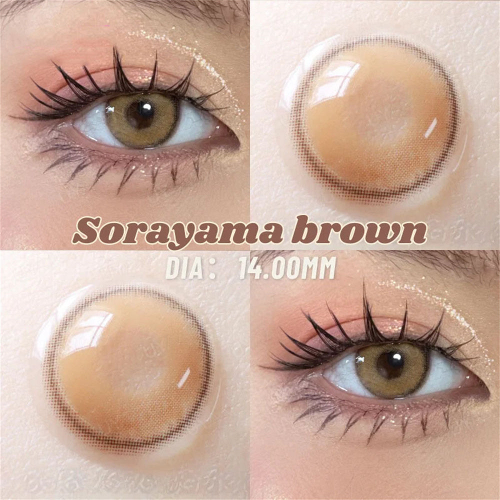 Morningcon Empty Mountain base Colored Contact Lenses For Eyes Half Yearly 2pcs