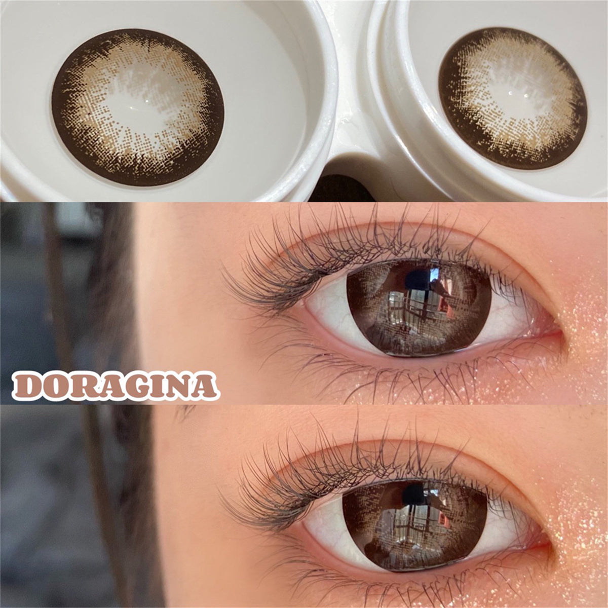 Morningcon Cocoa Creamer Colored Contact Lenses For Eyes Half Yearly 2pcs