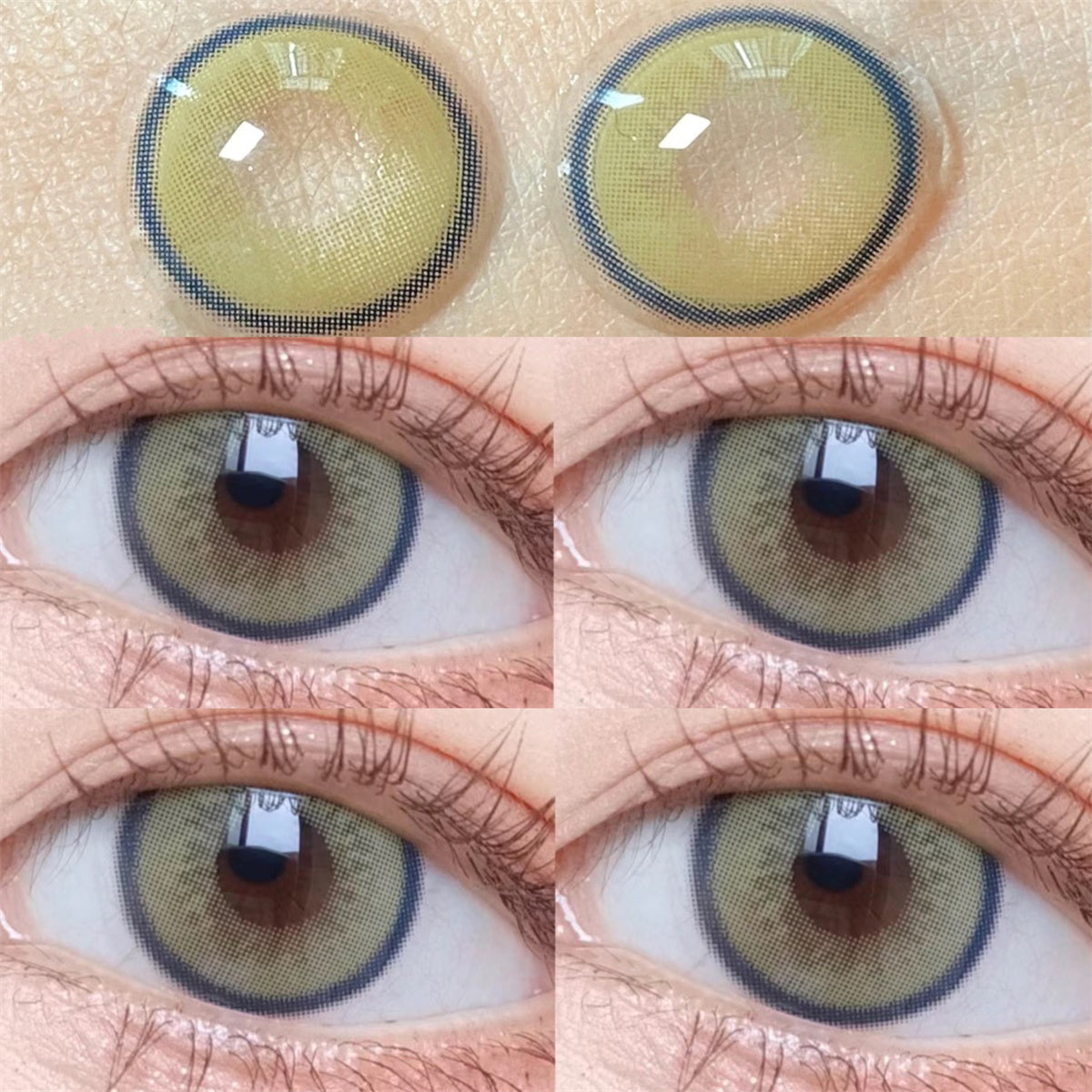 Morningcon Kitty Blue Colored Contact Lenses For Eyes Half Yearly 2pcs