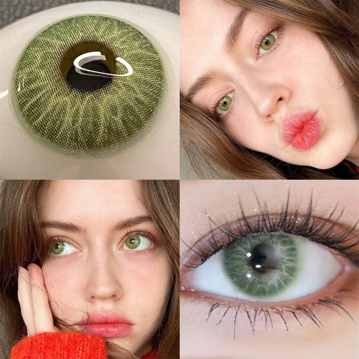 Morningcon Medusa Ash Colored Contact Lenses For Eyes Half Yearly 2pcs