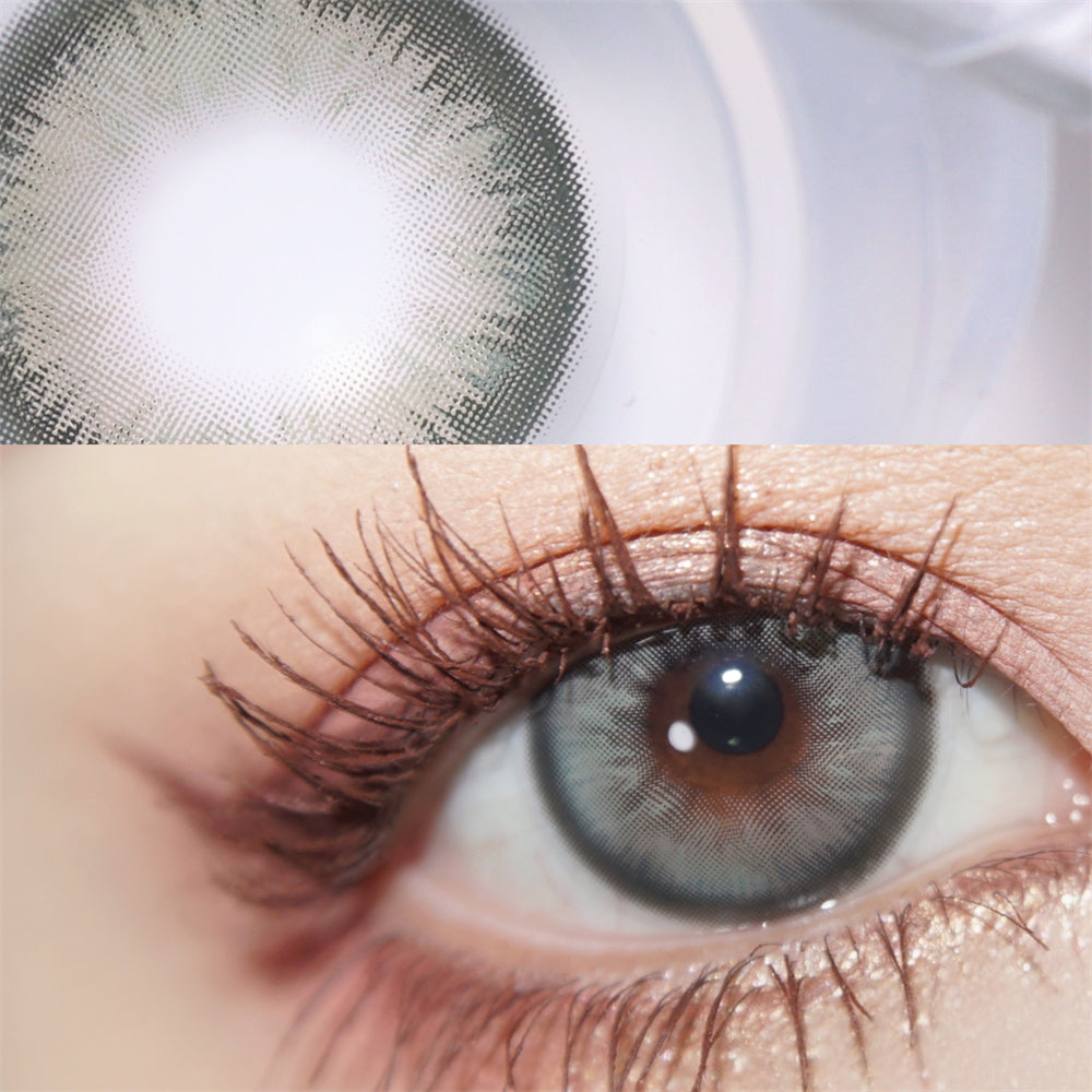 Morningcon Mustard Colored Contact Lenses For Eyes Half Yearly 2pcs