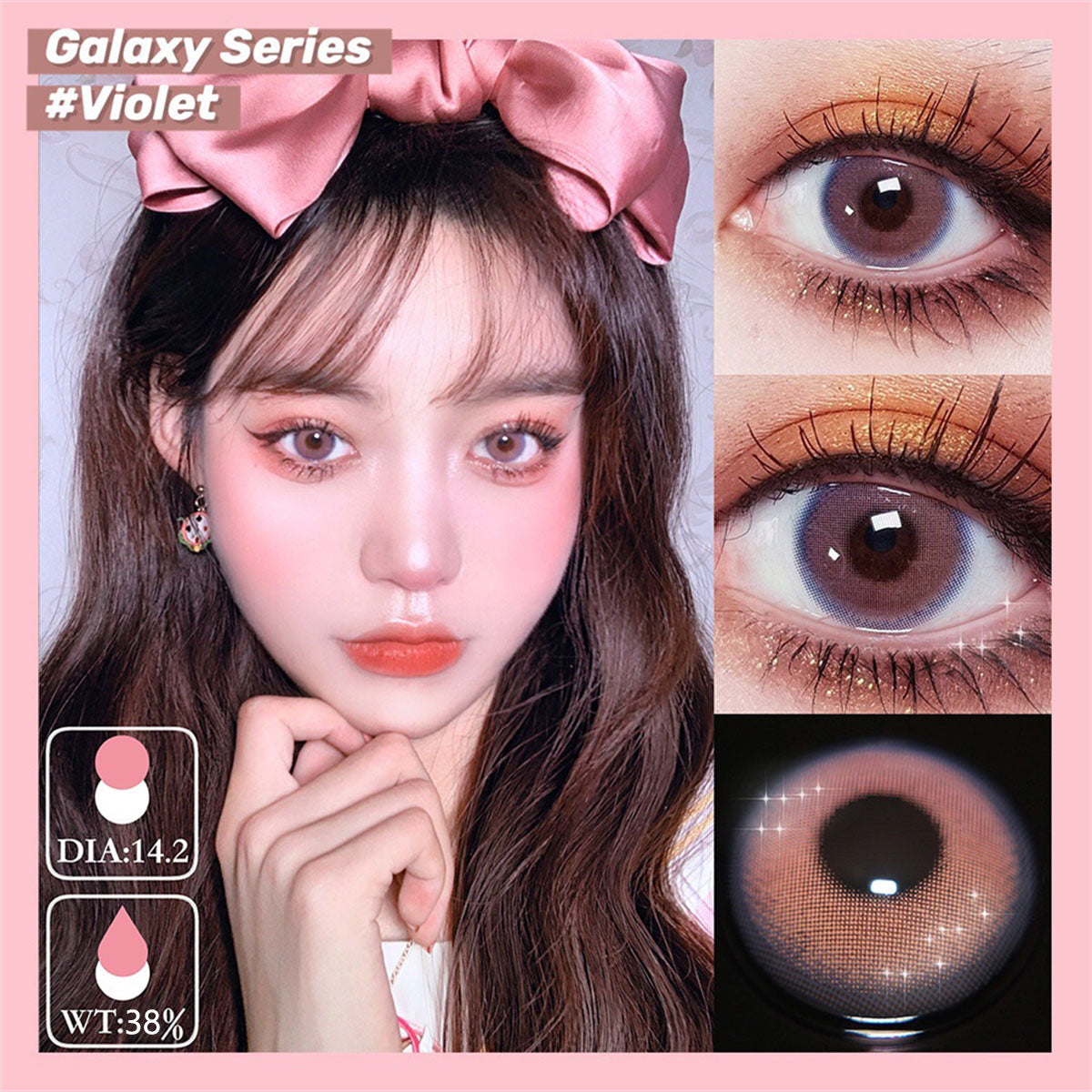 Morningcon Half Sugar Sunset Colored Contact Lenses For Eyes Half Yearly 2pcs