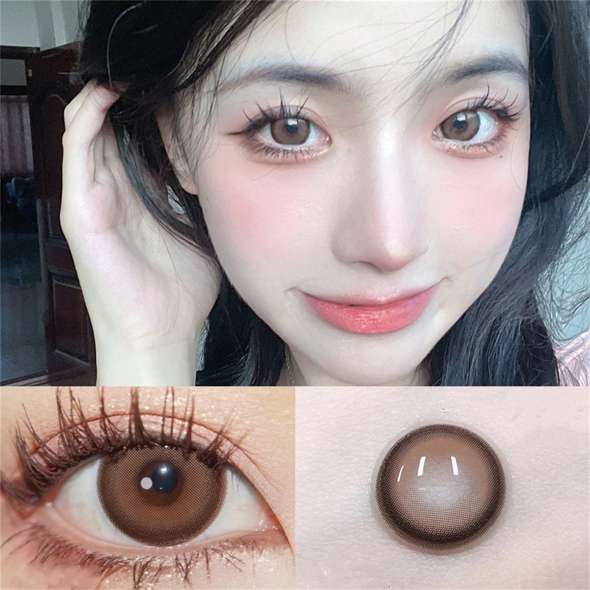 Morningcon Tiramisu Colored Contact Lenses For Eyes Half Yearly 2pcs
