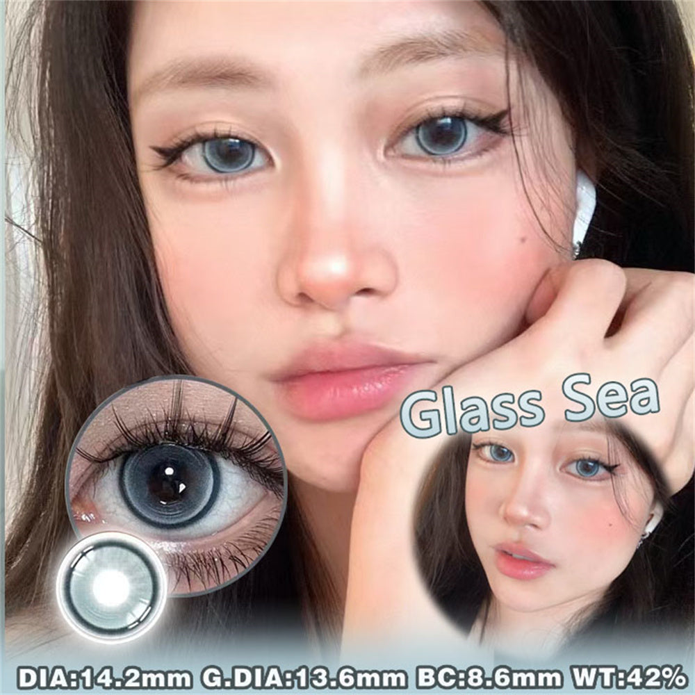 Morningcon Glacier Colored Contact Lenses For Eyes Half Yearly 2pcs