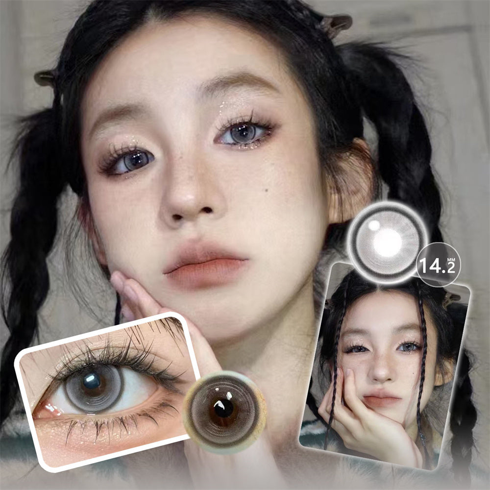 Morningcon Glacier Colored Contact Lenses For Eyes Half Yearly 2pcs