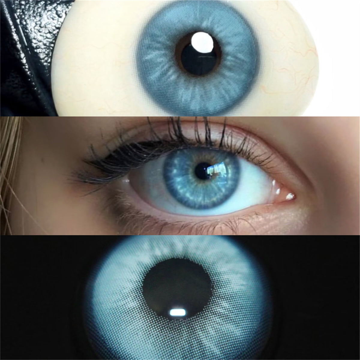 Taylor Blue Gray Colored Contact Lenses For Eyes Half Yearly 2pcs