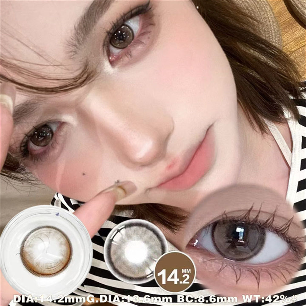 Morningcon Glacier Colored Contact Lenses For Eyes Half Yearly 2pcs