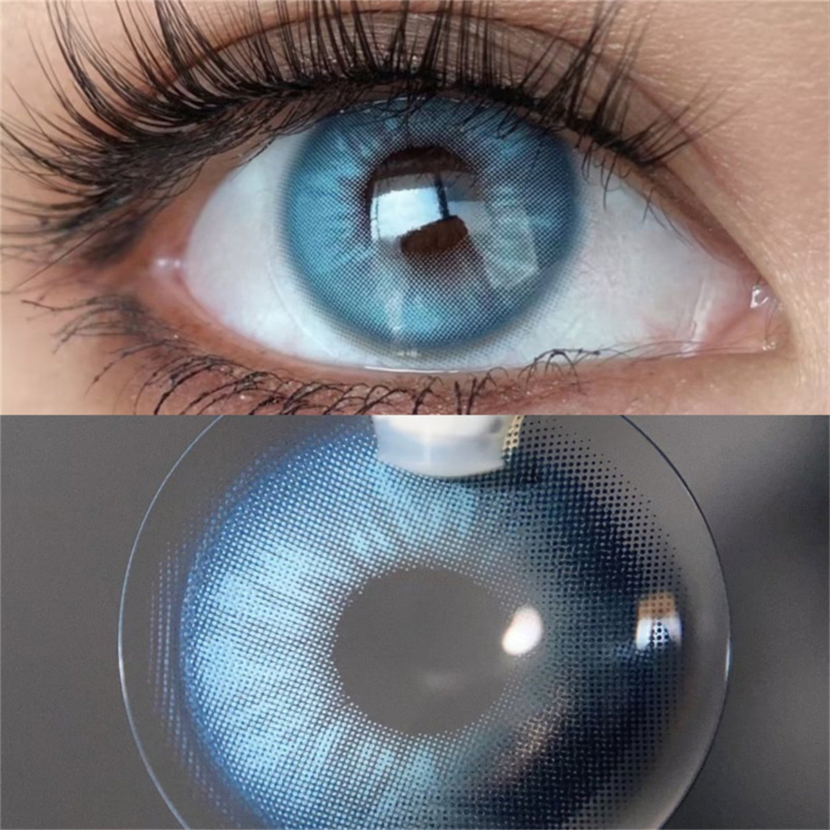 Taylor Blue Gray Colored Contact Lenses For Eyes Half Yearly 2pcs