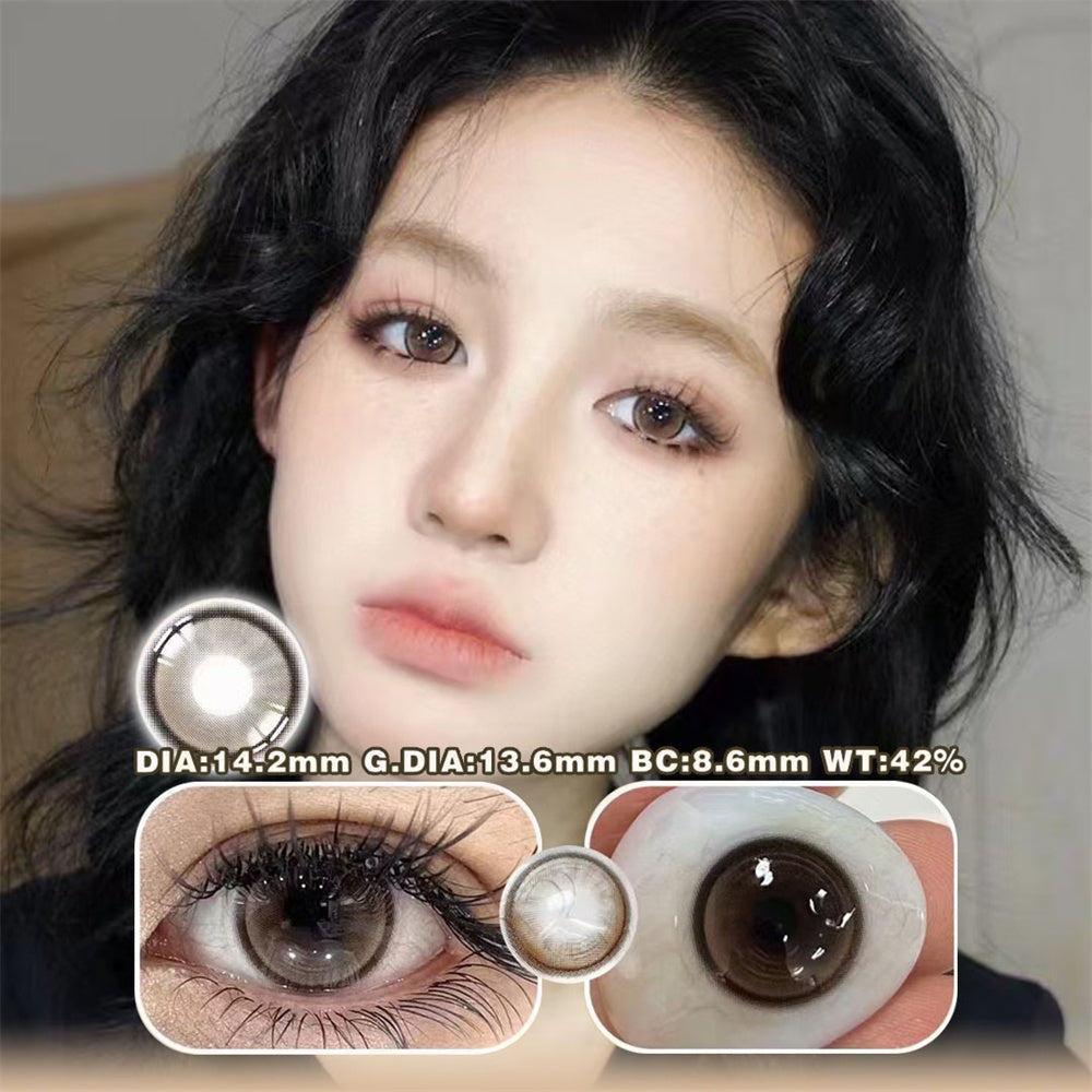 Morningcon Glacier Colored Contact Lenses For Eyes Half Yearly 2pcs