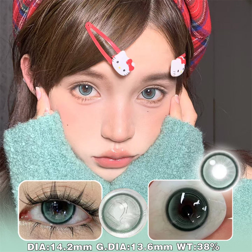 Morningcon Glacier Colored Contact Lenses For Eyes Half Yearly 2pcs