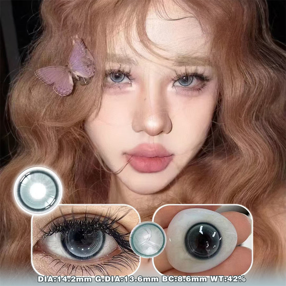 Morningcon Glacier Colored Contact Lenses For Eyes Half Yearly 2pcs