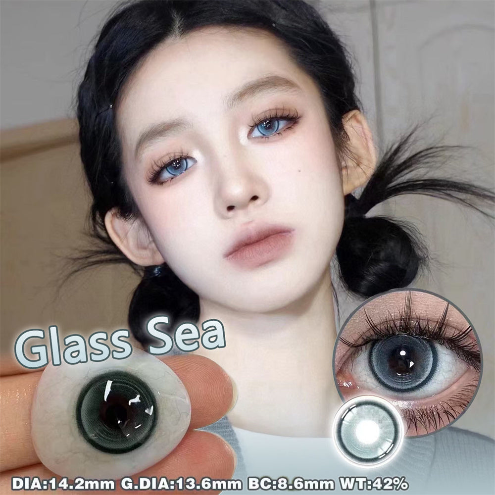 Morningcon Glacier Colored Contact Lenses For Eyes Half Yearly 2pcs