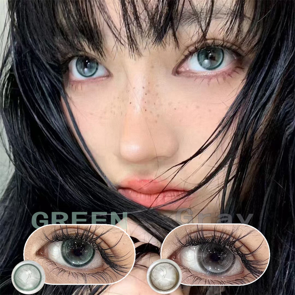 Morningcon Glacier Colored Contact Lenses For Eyes Half Yearly 2pcs