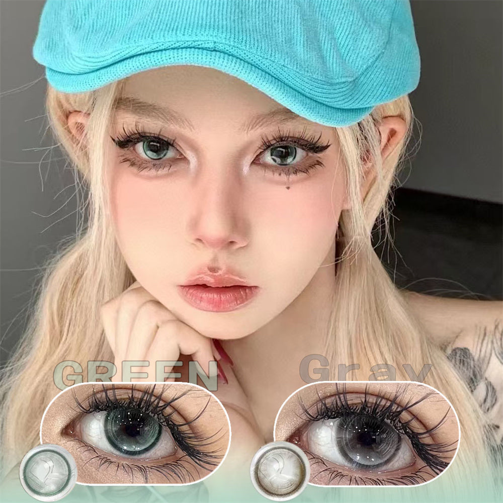 Morningcon Glacier Colored Contact Lenses For Eyes Half Yearly 2pcs