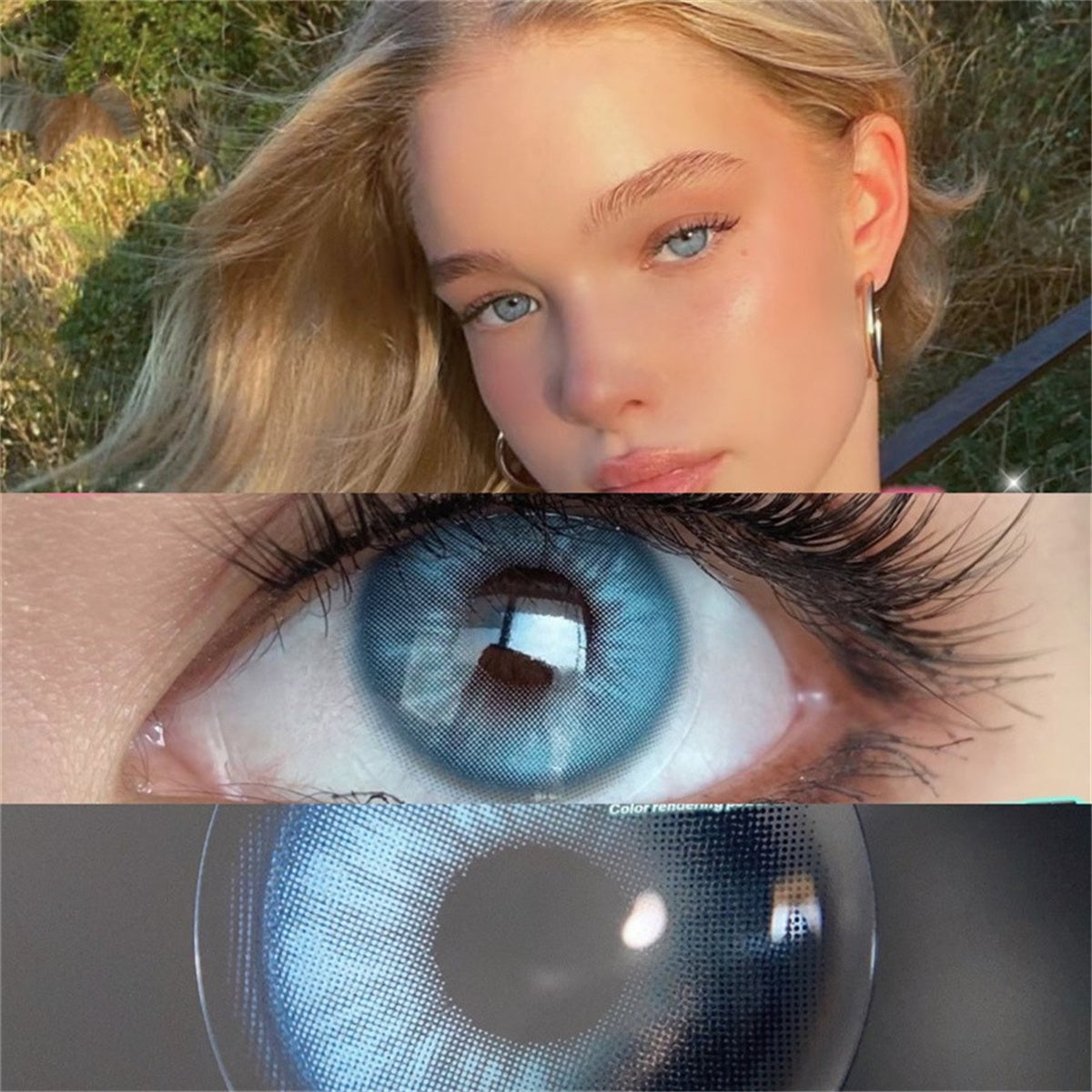 Taylor Blue Gray Colored Contact Lenses For Eyes Half Yearly 2pcs