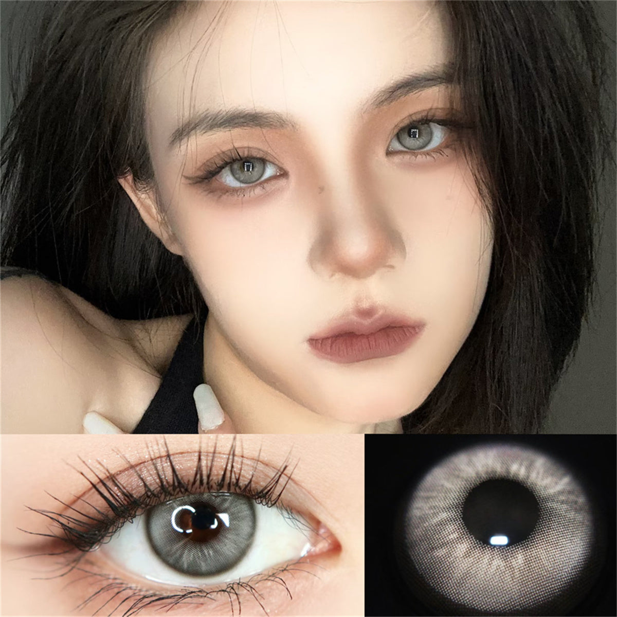 Taylor Blue Gray Colored Contact Lenses For Eyes Half Yearly 2pcs